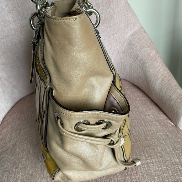 COACH PEYTON OPTIC PATRNT LEATHER BAG - Picture 5 of 16